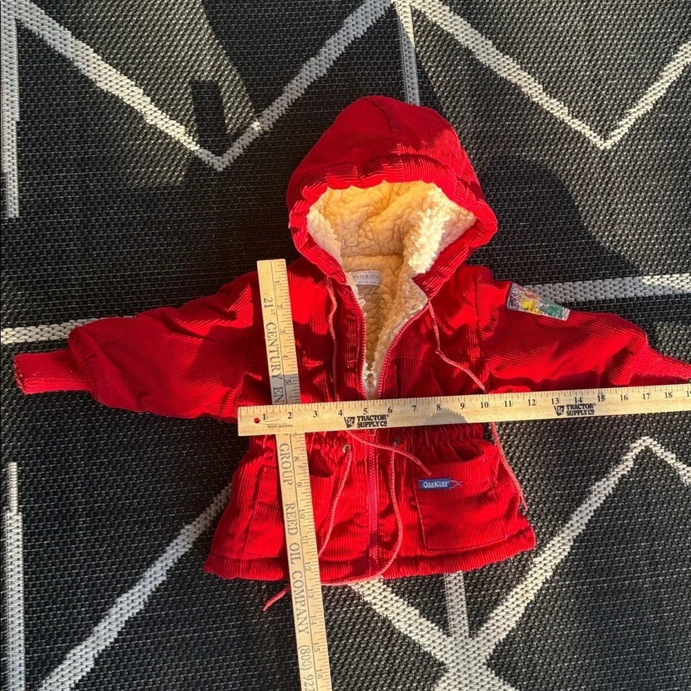 Vintage Sherpa lines Osh Kosh B gosh kids jacket - size 12 months